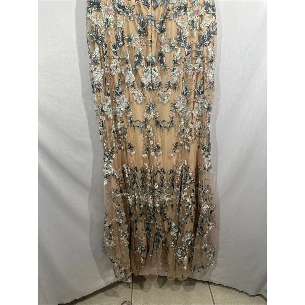 NWT $798 Mac Duggal [ 14 ] 79313 Embroidered Spaghetti Strap Trumpet Gown #J1687 - Picture 14 of 14